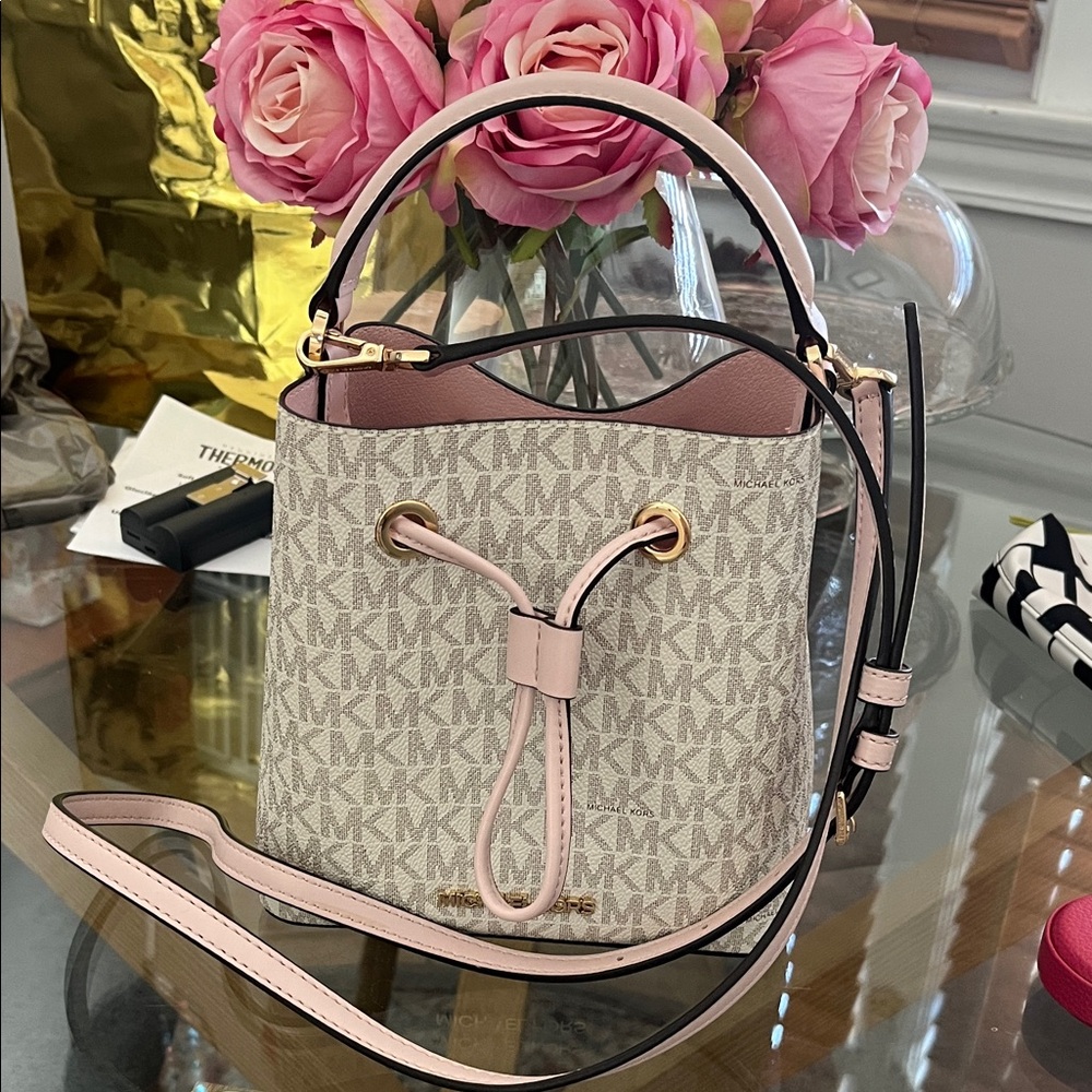 Michael Kors Pink and Cream Crossbody Bag